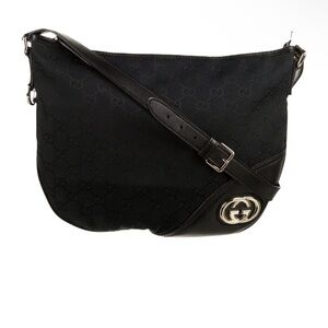 Gucci Monogram Britt Half Moon Crossbody